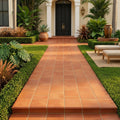 Lincoln Stair Coping 12x12 Natural Terracota Paver — Front Yard walkway
