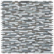 Linear Glass Blue 1x2 Mosaic