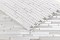 Linear Carrara White 11.75x12 Glass Mosaic
