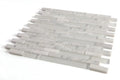 Linear Carrara White 11.75x12 Glass Mosaic