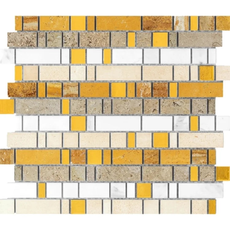 Linear Dubai 11.5x10.5 Glass Mosaic