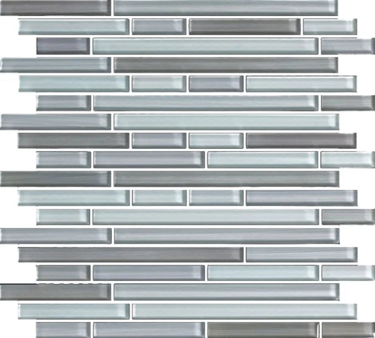 Linear Glass Grey Goose 11.75x12 Mosaic