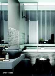 Linear Glass Grey Goose 11.75x12 Mosaic