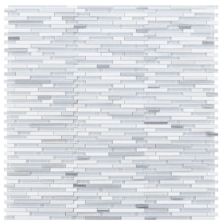 Linear Montage Light 11.75x12 Glass Mosaic
