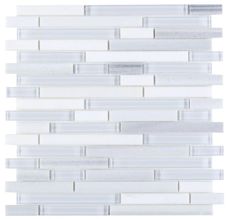 Linear Montage Light 11.75x12 Glass Mosaic