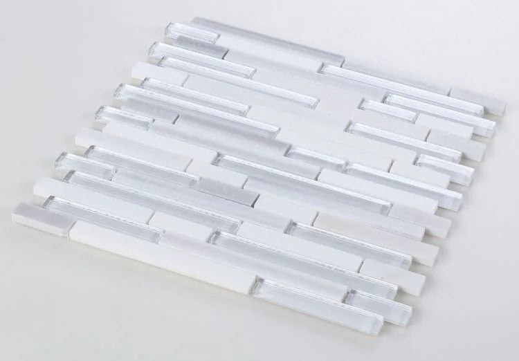 Linear Montage Light 11.75x12 Glass Mosaic
