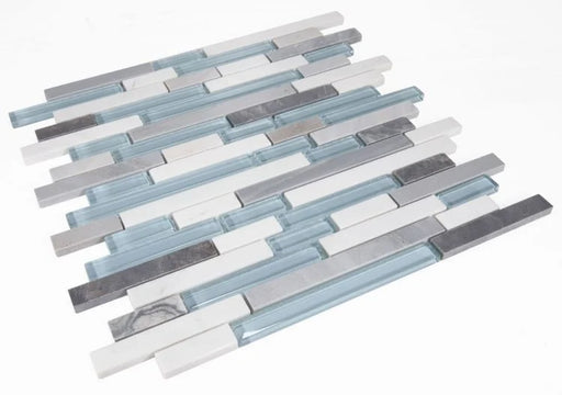 Linear Montage Sky 11.75x12 Glass Mosaic