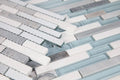 Linear Montage Sky 11.75x12 Glass Mosaic