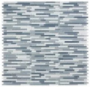 Linear Rain Blue 11.75x12 Glass Mosaic