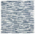 Linear Rain Blue 11.75x12 Glass Mosaic