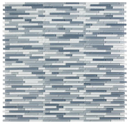 Linear Rain Blue 11.75x12 Glass Mosaic