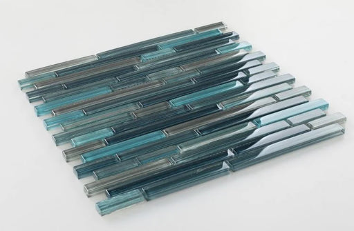 Linear Rain Heavy 11.75x12 Glass Mosaic