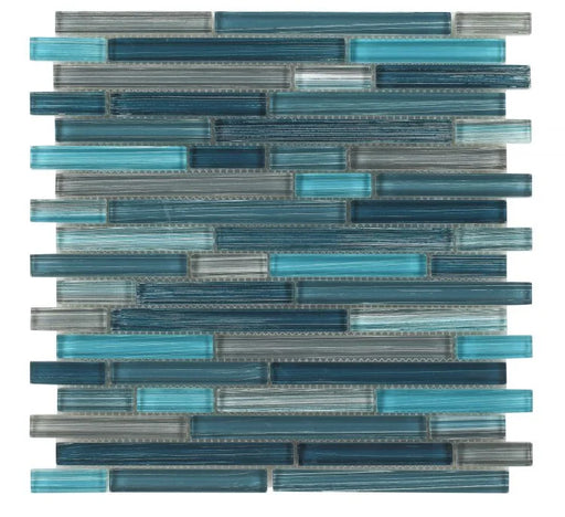 Linear Rain Heavy 11.75x12 Glass Mosaic