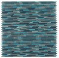 Linear Rain Heavy 11.75x12 Glass Mosaic