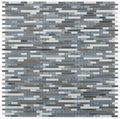 Linear Rain Sky 11.75x12 Glass Mosaic