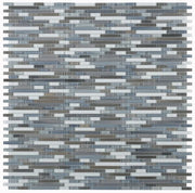 Linear Rain Sky 11.75x12 Glass Mosaic