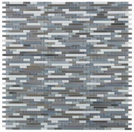 Linear Rain Sky 11.75x12 Glass Mosaic