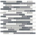 Linear Glass Sea Stack 11.75x12 Marble & Glass Mosaic