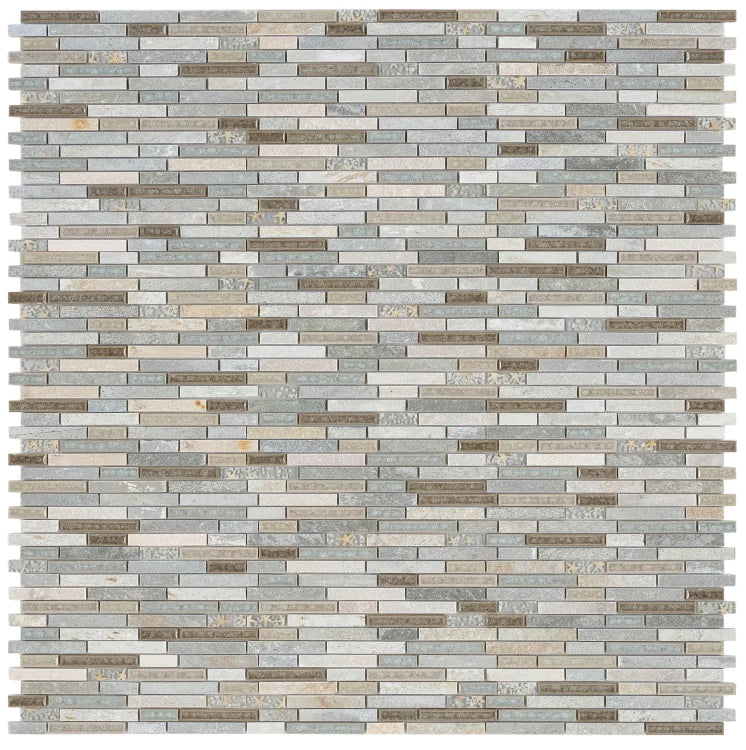 Linear Glass Selene Beach 11.75x11.75 Stack Glass Mosaic
