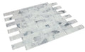 Linear Glass Watercolor Dawn 11.75x11.75 Square Glass Mosaic Tile