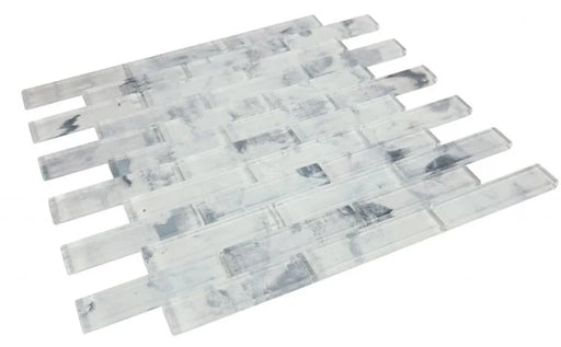 Linear Glass Watercolor Dawn 11.75x11.75 Square Glass Mosaic Tile