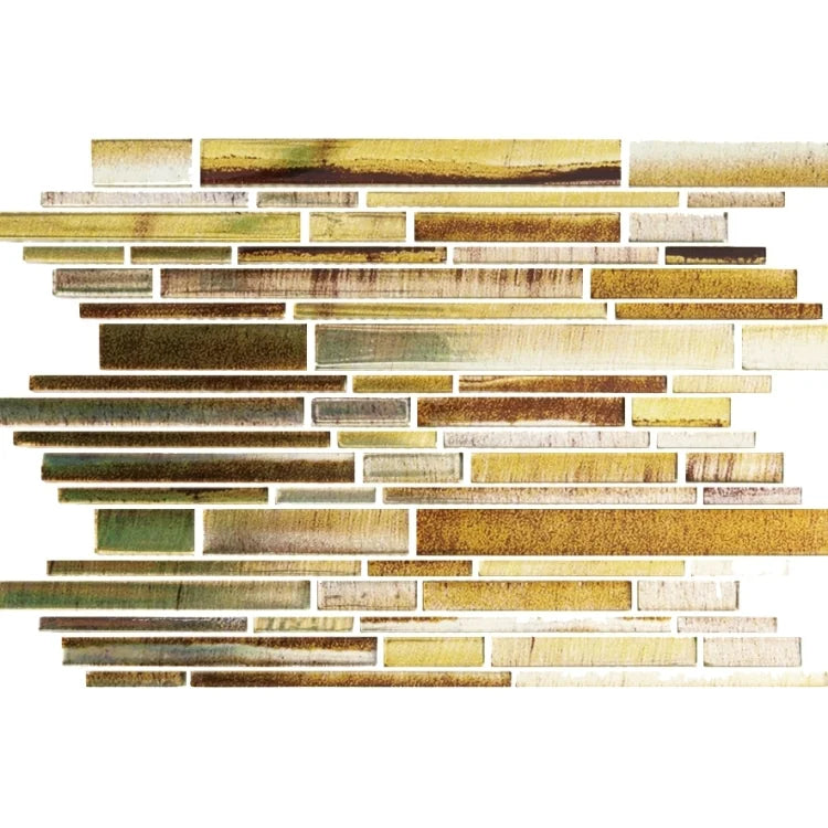 Linear Glass Zodiac Peridot Glass Mosaic