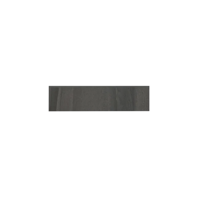 Linear Stone Black 12x3 Bullnose Honed Porcelain Trim