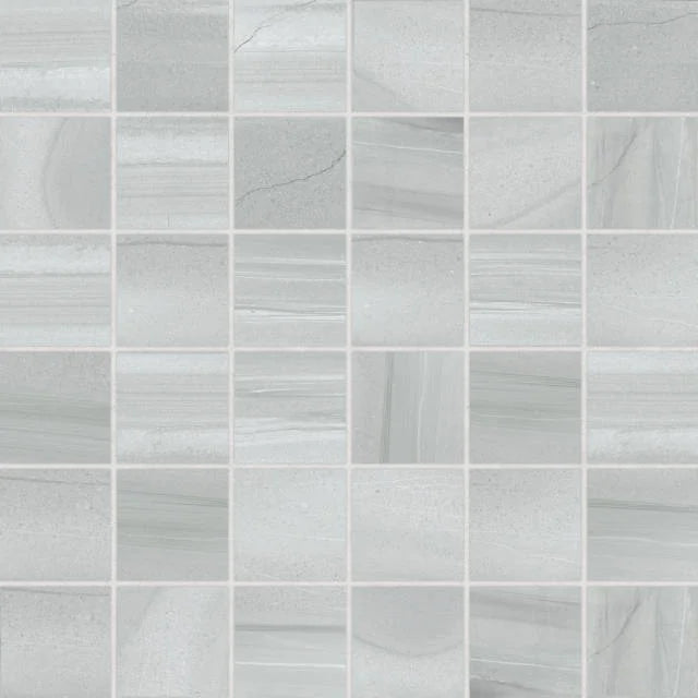 Linear Stone Grey 12x12 2x2 Honed Glass Mosaic