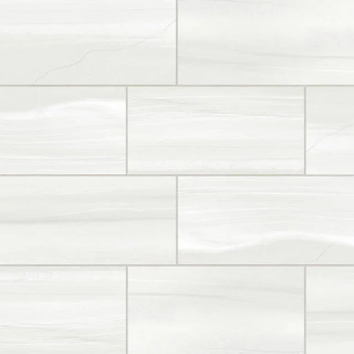 Linear Stone White 24x12 Honed Ceramic Field Tile