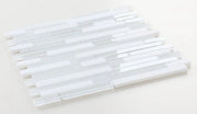 Linear Thassos 11.75x12 Glass Mosaic