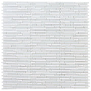 Linear Thassos 11.75x12 Glass Mosaic