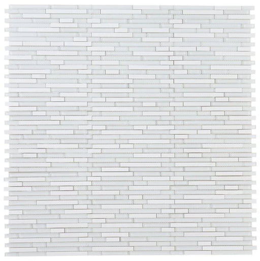 Linear Thassos 11.75x12 Glass Mosaic