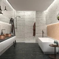 Lionela White 11.8x35.4 Porcelain Tile