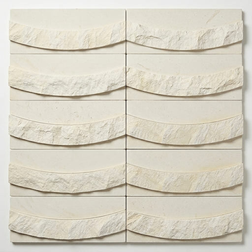 Lipunus Freska Limestone Tile 4x12 Splitface close-up