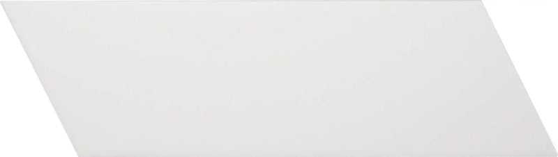 Lloyd 2x8 Chevron RIGHT Matte White Ceramic Wall Tile