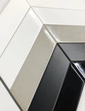 Lloyd 2x8 Chevron LEFT Gloss Grey Ceramic Wall Tile
