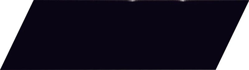 Lloyd 2x8 Chevron Left Gloss Black Ceramic Wall Tile