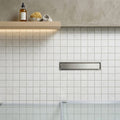 Loft Soft Grey 2x2 Honed Stone Mosaic — Bathroom shower floor