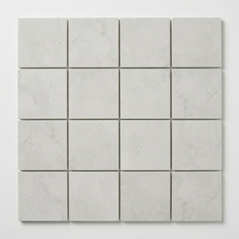 Loft Soft Grey 2x2 Honed Stone Mosaic close-up
