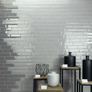 LondonWall Cement 03x8.7 Gloss Ceramic Wall Tile