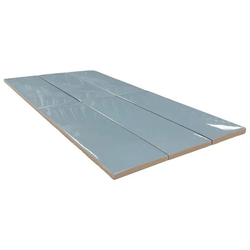 LondonWall Rain 0.625x12 Gloss Ceramic Demi-Bullnose Wall Trim