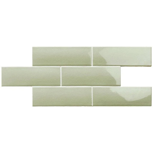 LondonWall Sage 0.625x12 Gloss Ceramic Demi-Bullnose Wall Trim