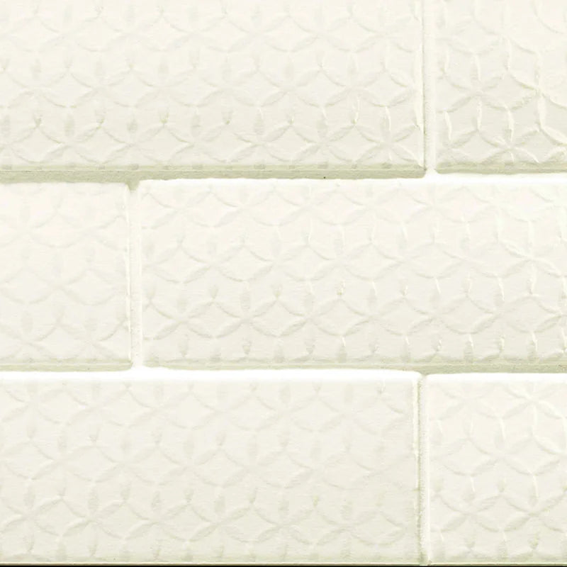 LondonWall White 03x8.7 Glossy Ceramic Wall Tile