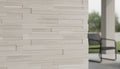 Close-up of Natural Stone Haisa 3D Honed 6 x 24 Flat Panel Stone Veneer, in Natural tones.
