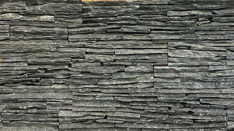 Close-up of Grey Rock Rock Face 6 x 24 Mesh Back Ledger Panel, in Grey tones.