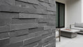 Close-up of Natural Stone Equator Split Face 6 x 24 Flat Panel Stone Veneer, in Natural tones.