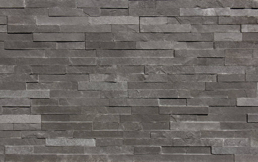 Close-up of Natural Stone Sea Grass Split Face 6 x 24 Flat Panel Stone Veneer, in Natural tones.
