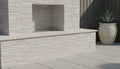Close-up of Haisa 3D Honed Stone Honed 6 x 18 x 6 (2 Pc) Dog Ear Corner Stone Veneer, in Haisa 3D Honed tones.