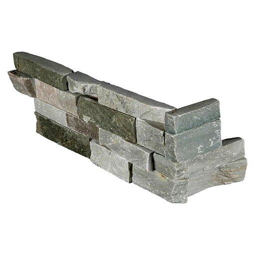 Close-up of Royal Blue Stone Split Face 6 x 18 x 6 (2 Pc) Dog Ear Corner Stone Veneer, in Royal Blue tones.