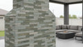 Close-up of Royal Blue Stone Split Face 6 x 18 x 6 (2 Pc) Dog Ear Corner Stone Veneer, in Royal Blue tones.